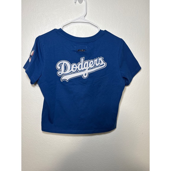 Pro Standard MLB Los Angeles Dodgers Blue Crop Top T-Shirt - Women's - Picture 2 of 3